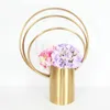 Support de fleurs artificielles en fer, vase en forme d'anneau sans fleur, support de fleurs de taille M pour décorations de mariage, centres de table