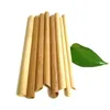 Tube de paille boba en bambou naturel de haute qualité, extrémités biseautées, marque privée en vrac, logo personnalisé réutilisable grand