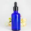 Wholesale Price 5ml 10ml 15ml 20ml 30ml 50ml 100ml Cobalt Blue E Liquid Bottles Glass Eye Dropper Bottle With Black Lids For Sale