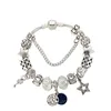Großhandels-CHARM Armband klassische DIY-Stern Mond weiße Perlen Armband für Pandora Schmuck mit ursprünglichem Kasten hochwertiges Geburtstagsgeschenk