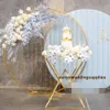 結婚式のテーブルの装飾のための新しいスタイルの熱い販売の金の金属の花の配置は結婚式のテーブルの装飾のための立場