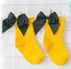 10pairs / 20 шт. Сладкий стиль каблук бантом зимние носки детские хлопчатобумажные носки для девочек детские принцесса детские носки с большими бантами узел