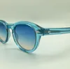 Whole-SPEIKE Mode personnalisée Lemtosh Johnny Depp style lunettes de soleil haute qualité Vintage lunettes de soleil rondes lentilles bleu-marron 233i