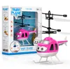 RC helicóptero Drone crianças brinquedos Flying Ball Aeronaves Led Piscando Light Up Toy Fighter Sensor elétrico de indução para Children2405654