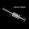 Expédition DHL !!! 10mm 14mm 18mm 19mm Quartz Tip Pour NC Quartz Tips Avec Keck Clip Pour Verre Eau Bongs Dab Rigs Pipes Fumer