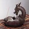 Porta incenso Ceramica Dragon Backflow Bruciatore di incenso Lampade profumate