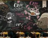 Beibehang peintures murales de papier peint photo personnalisées Europe et les États-Unis tableau noir peint à la main café restaurant occidental retour