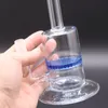 9 inches Blue Mini Glass Bong Hookahs Layer Honeycomb Oil DAP RIGHT MET 14 MM BOOM OF QUARTZ BANGER VOOR SHISHA