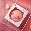 Śliczne świnia Makeup Lustro Z Małym Wentylator LED Light Przenośne Mini USB Ładowanie Kieszonkowe Lustro Ręczne Moda Cartoon Pig Lustro Gift VT0426