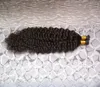 Crépus bouclés Fusion cheveux I Tip Stick pointe kératine fait à la Machine Remy pré-collé Extension de cheveux humains 16quot 24quot 1gs6655136