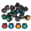 تبديل 20PCS LED نقطة ضوء 12V للدراجات النارية سيارة قارب السيارات جولة ONOFF الروك تبديل SPST