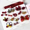 18 sztuk / partia Baby Girl Hair Clip Set Wstążka Bow-Knot Crown Barrettes Dzieci Boutique Akcesoria do włosów Heatwear Heatpins