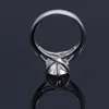 Transgems 2 carati ct 8mm fidanzamento nozze anello moissanite lab anello di diamanti coltivato per donne in 925 sterling in argento per donne Y4210954