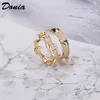 Donia Jewelry Bangle Party European and American Fashion Large Classic Pig Nose Copper Copper Miniature Inranging Zirconia Bracelet Ring Set Designer Gift