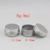 8g 12g 15g mały pusty balsam zbiornik aluminiowy mini wielkość podróżna Metalowa kosmetyczna jar pielęgnacja butelka stałe perfumy