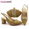 Dress Shoes Nigerian Sandals With Matching Bag For Woman Pointed Toe And Purse Set High Quality African Wedding Pumps In Green Color1