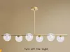 Magia LED moderna feijão Molecule Chandelier criativa americano Lamp Retângulo Sala Restaurant Bedroom Decor luminárias MYY