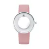 Shengke Female Fashion Dress Relógio de pulso relógios de quartzo 001 alta qualidade criativa Espelho de vidro presente Rosto Pin Buckle Natal para senhoras