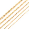 High Quality Gold Plated Rope Chain Stainless Steel Necklace For Women Men Golden Fashion Twisted Rope Chains Jewelry Gift 2 3 4 5 6 7mm