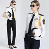 Seawoman's Security Uniform Shirt + Accessories المرأة القبطان الموحدة الطيار القميص Seawoman القميص قصير كم طويل تظهر سترة