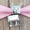Authentic 925 Sterling Silver Beads Bobby Bot Dog Charms passar europeisk pandora stil smycken armband halsband 797551s12