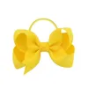 40 Colors Girls Hair Rope Bows Baby Ponytail Holder Elastic Rubber Bow hairbands Children Grosgrain Ribbon Kids Hair Accessorie M186