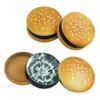 Tobak Spice Grinder Cookie Biscuit Hamburger Novelty 3 Lager Metall Zinc Alloy Metal Shark Teeth Burger Crusher Muller