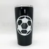 Rostfritt stål baseball tumbler muggar 600ml softball basketboll fotboll metall kopp resa bil vattenflaska vakuumisolerad kopp tta1530