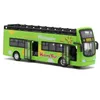 Diecast stop podwójny model turystyczny Model Bus 132 Skala z lekkim dźwiękiem ozdoby ściskającego Xmas Kid Birthday Boy Prezent 8081825