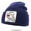 Yeni Moda Erkek Beanie Hayvan Kurt Nakışları Kış Şapkaları Erkekler İçin Beanies Sokak Giyim Hip Hop Skuldies Bonnet8207533