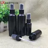 50 pcs Free Shipping 10ml 30ml 50ml 100 ml black plastic Spray Bottles Black sprayer Perfume Containers Dark bank