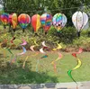 Rainbow Stripe Grid Windsock Hot Air Balloon Wind Spinner Garden Yard Outdoor Decoration Hanging Decoration SN1067