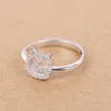 Mooie CAT 925 Sterling Silver Inlay Zirconia Stacking Ring JZR320