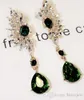 Oorbellen Pretty Statement Mode-sieraden Brand Design Nieuwe Koreaanse Crystal Drop Earring Diamond Gemstone Wing Feathers Bohemian Oorbellen