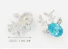 Women Xmas Gift Elegant Jewelry Christmas Pearl Deer Earrings Reindeer Ear Stud GB1353