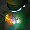 Pet dog LED luminous pendant label anti-lost creative light collar pendant dog bone shape pet supplies 7 colors