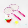 Partihandel-1 Par Ungdom Barnens Badminton Rackets Sport Cartoon Suit Toy för barn B2CSHOP