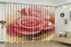 3D-Druck-Vorhang für Wohnzimmer, Preis: zwei zarte Rosen, HD-Digitaldruck, 3D-schöne Verdunkelungsvorhänge