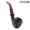Wooden color Acrylic Hand Tobacco Cigarette Smoking Pipe Blue and white porcelain Pipes With Gift box Holder Bag 7 Styles