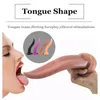 舌タイプディルド膣バットプラグ刺激装置マッサージャーソフトPVCビッグファールディルドエロティックおもちゃ女性オナニー成人製品T191030