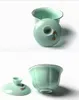 3D Goldfish Gaiwan Ceramic Longquan Celadon Tea Tureen Gongfu Zestaw herbaty Tureen Cup254U