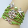 Großhandel - Infinity Bangle Manschette Armband Baum des Lebens Armband Karma Armband Pearl