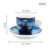 Europe Van Gogh starry sky Coffee Cups and Saucers Famous Paintings Art Mugs Ceramic cappuccino cup pudding cup Latte tea cup