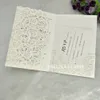 Free Shipping Laser Cut Pocket Wedding Invitation Kit - Cream Wedding Invitations - Sweetheart Trifold Quinceanera Invites with RSVP Card