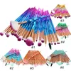 Cepillos de maquillaje profesionales Juego de 20 piezas Fan de diamantes Polvo Foundation Pincel Blushing Blending Eyeshadow Lip Cosmetic Cosmetic Máxeles Máquería Herramienta Kit