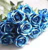10st. Lotdekor Latex Real Touch Material Artificial Flower Rose Bouquet Wedding Home Party Decoration Fake Silk Single Stem Flowe342f
