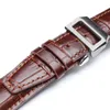 Genuine Leather Watchband Black Brown Watch Strap With Deployment Clasp Fit For 's 20mm 22mm Replacement Bracelet1 Bands239l