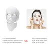 Maschera LED a 7 colori LED Photon Maschera per la luce del viso con terapia del collo Ringiovanimento della pelle Lifting del viso Macchina per la pelle antirughe dell'acne