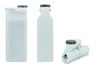 뚜껑 접이식 식수 병 대용량 야외 실리콘 접이식 물 병 FDA 600ML 휴대용 접을 수있는 우유 병