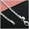 4mm 925 Sterling Silver ed Rope Chain 1630 Intog Kvinnlig lyxig högkvalitativ halsband för kvinnors modesmycken i bulk5875658